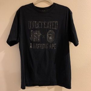 Undefeated x Bape T-Shirt - Black/Camo XL